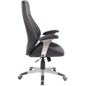 Sillón de oficina DRESDE, en piel color negro