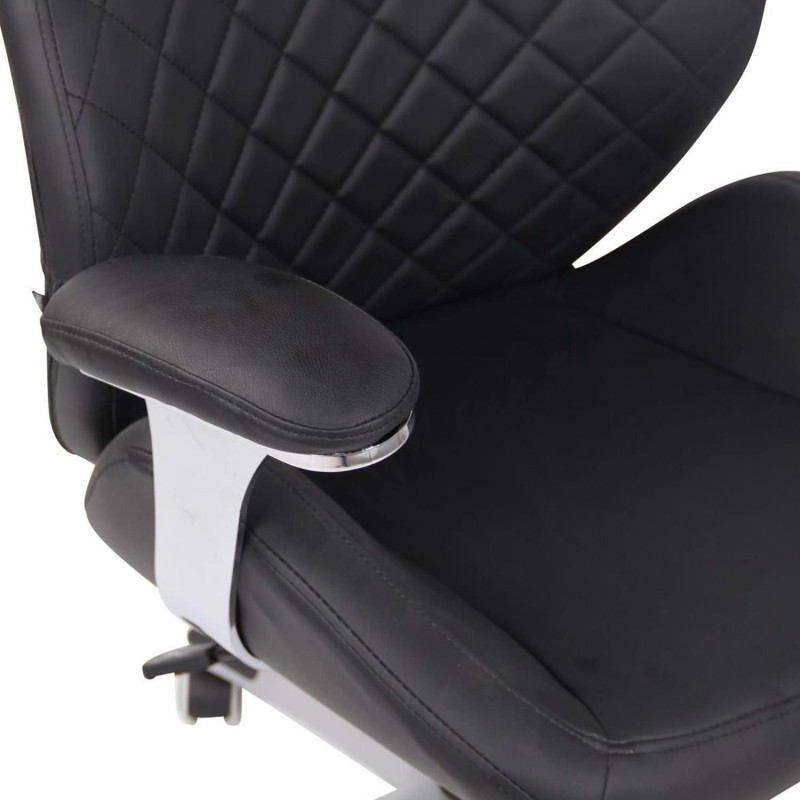 Sillón de oficina DRESDE, en piel color negro