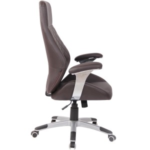 Sillón de oficina DRESDE, en piel color negro