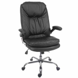 Sillón de oficina MANAGER en Piel color Negro