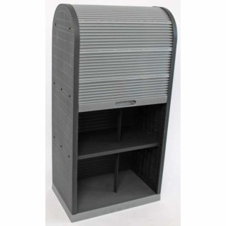 Armario Archivador RONDY, Puerta de Persiana, 120x58x38cm, Gris 2