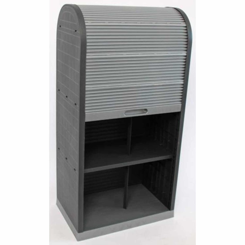 Armario Archivador RONDY, Puerta de Persiana, 120x58x38cm, Gris