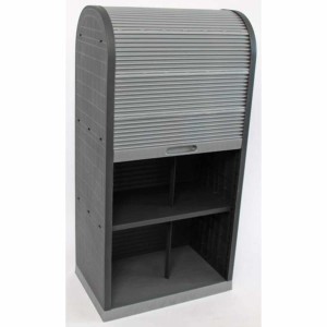 Armario Archivador RONDY, Puerta de Persiana, 120x58x38cm, Gris