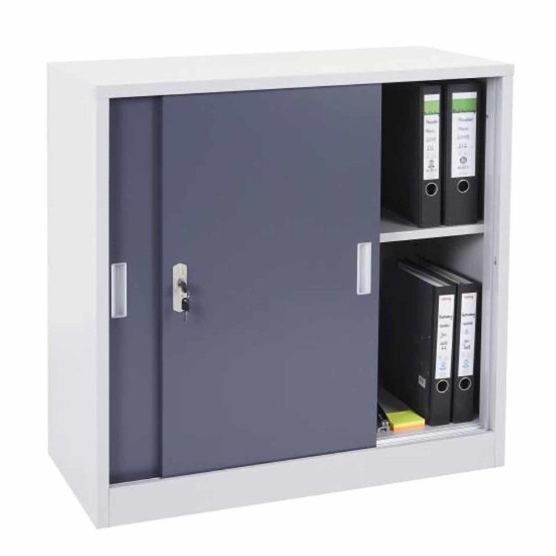Armario Archivador PRINCE 2 PUERTAS, 90x45x90 cm, Gris Antracita