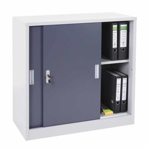 Armario Archivador PRINCE 2 PUERTAS, 90x45x90 cm, Gris Antracita