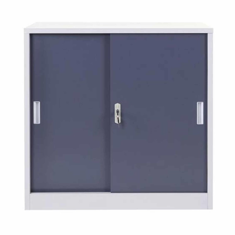 Armario Archivador PRINCE 2 PUERTAS, 90x45x90 cm, Gris Antracita