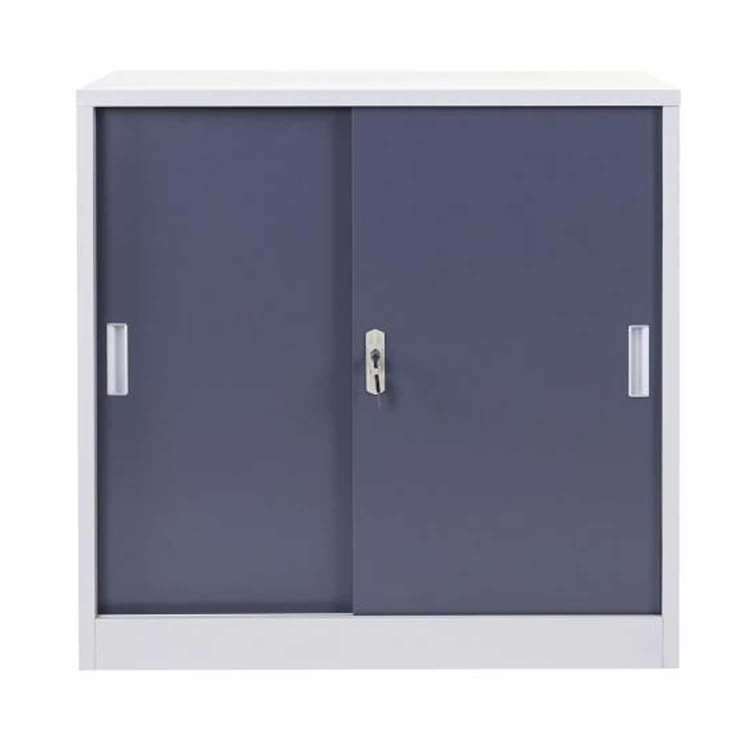 Armario Archivador PRINCE 2 PUERTAS, 90x45x90 cm, en Acero, Gris Antracita