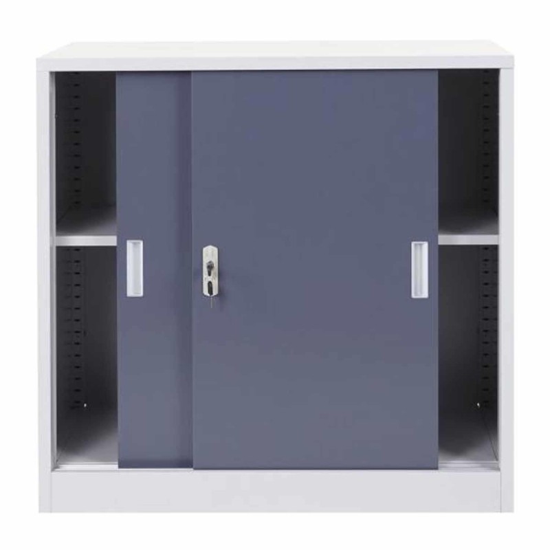 Armario Archivador PRINCE 2 PUERTAS, 90x45x90 cm, Gris Antracita