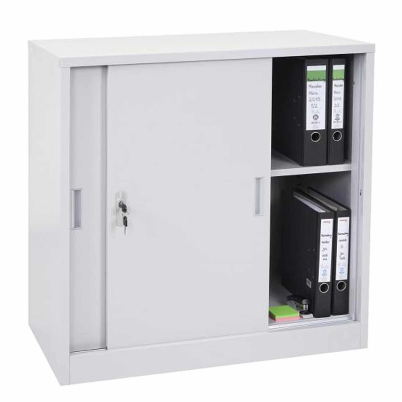 Armario Archivador PRINCE 2 PUERTAS, 90x45x90 cm, Gris Antracita