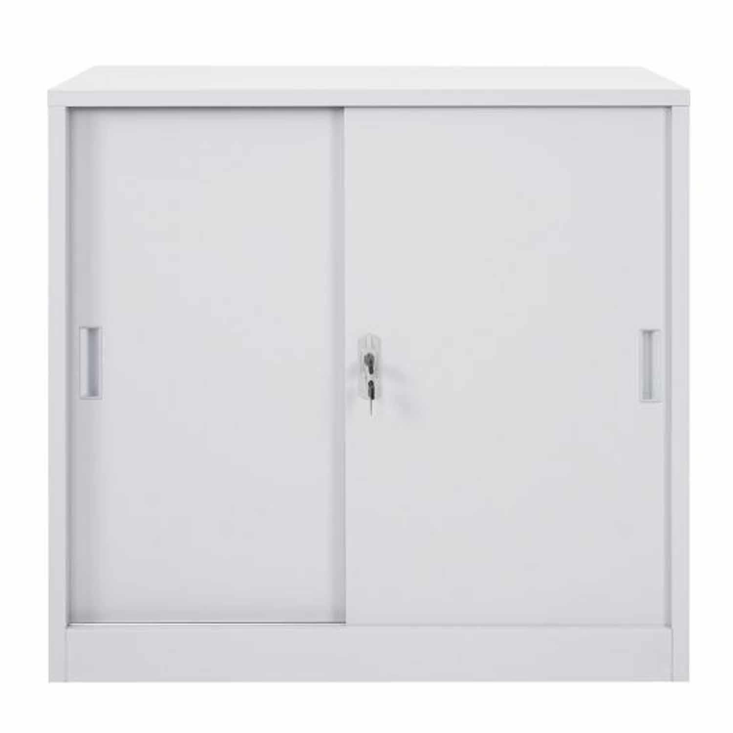 Armario Archivador PRINCE 2 PUERTAS, 90x45x90 cm, en Acero, Gris Antracita