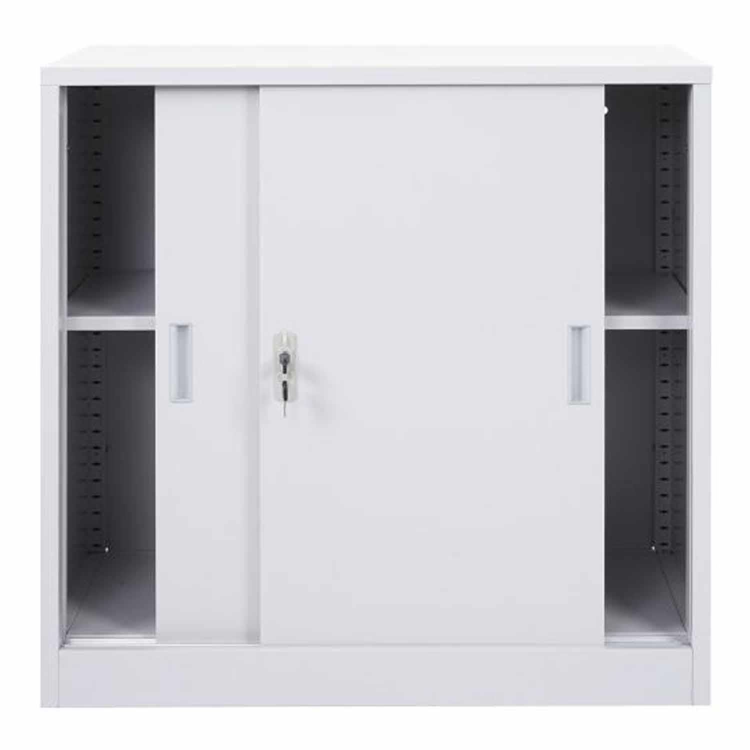 Armario Archivador PRINCE 2 PUERTAS, 90x45x90 cm, en Acero, Gris Antracita