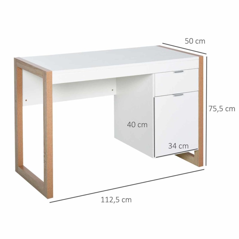 Mesa de ordenador LAGE color Blanco