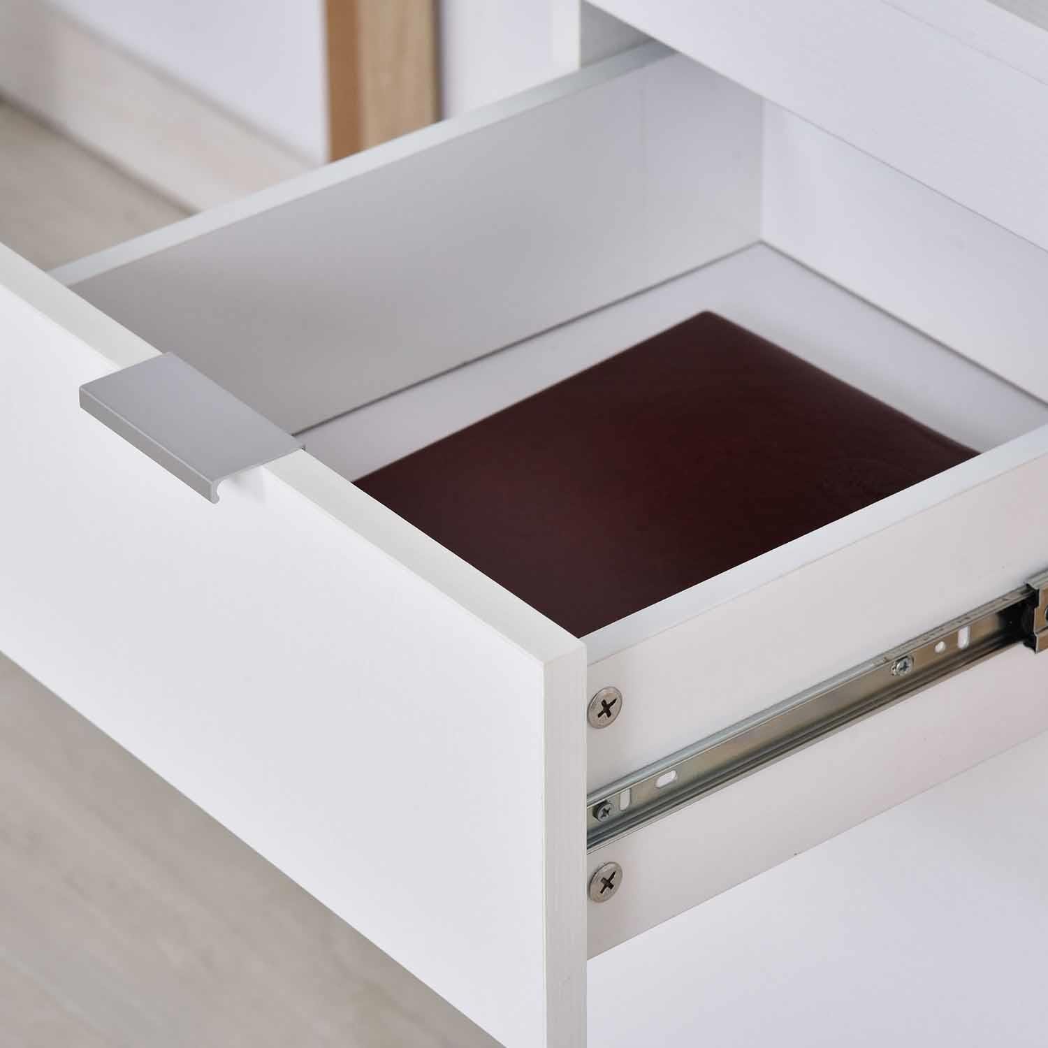 Mesa de ordenador LAGE, 112,5x50x75,5 cm, Diseño Exclusivo, en Madera, color Blanco