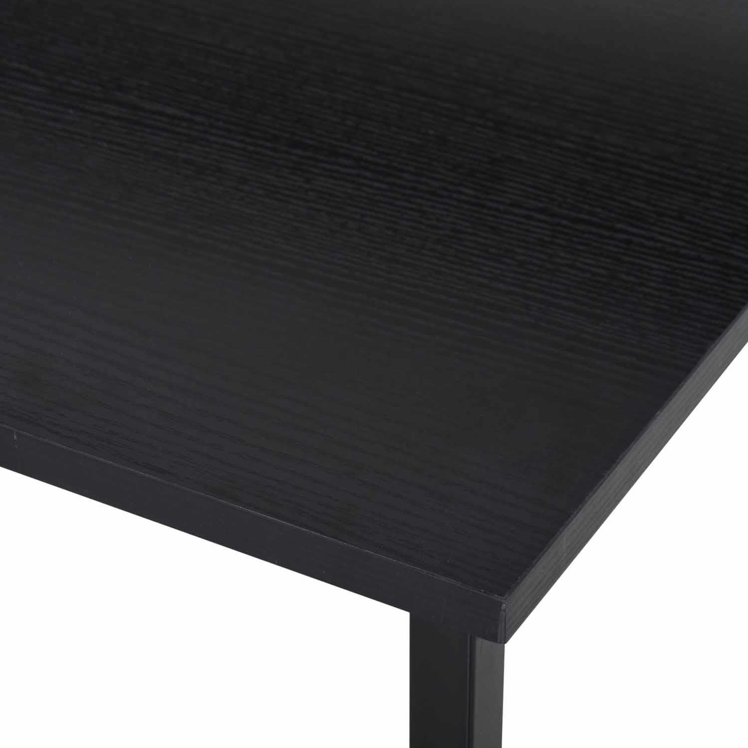 Mesa para Ordenador VICTORIA, 140x60x93 cm, en Metal y Madera, color Negro