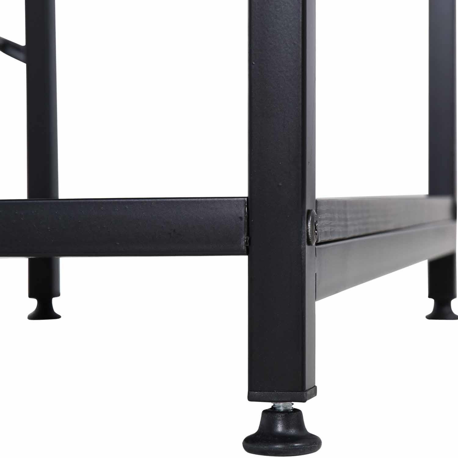 Mesa para Ordenador VICTORIA, 140x60x93 cm, en Metal y Madera, color Negro