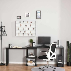 Mesa de Oficina BARTON en Metal y Madera color Negro