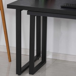 Mesa de Oficina BARTON en Metal y Madera color Negro
