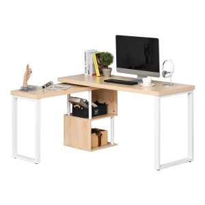 Mesa de Oficina BARTON en Metal y Madera color Negro