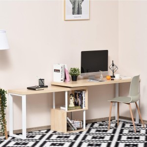 Mesa de Oficina BARTON en Metal y Madera color Negro