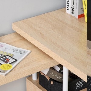 Mesa de Oficina BARTON en Metal y Madera color Negro
