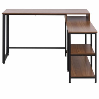 Mesa de Oficina TANGANIKA color Negro y Nogal 2