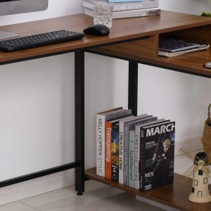 Mesa de Oficina TANGANIKA color Negro y Nogal