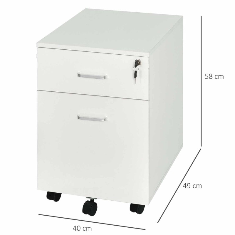 Archivador con Ruedas NYSA color Blanco