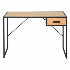 Mesa de ordenador PAINE en metal y madera color haya