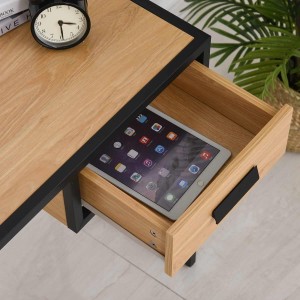 Mesa de ordenador PAINE en metal y madera color haya