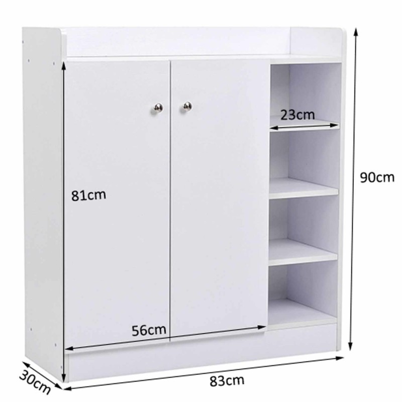 Armario Multiusos HURON en Madera color Blanco