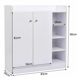 Armario Multiusos HURON en Madera color Blanco
