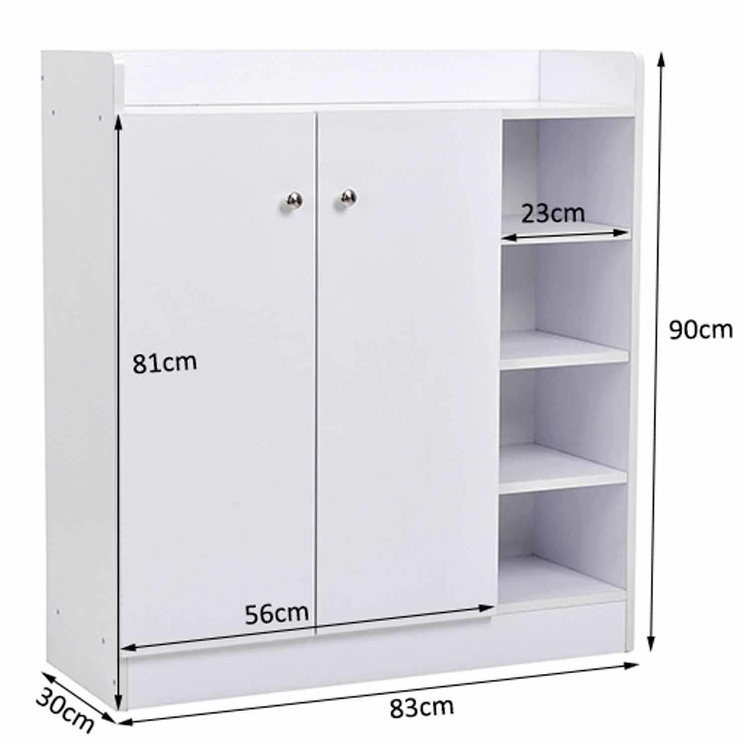 Armario Multiusos HURON, 83x90x30 cm, en Madera color Blanco