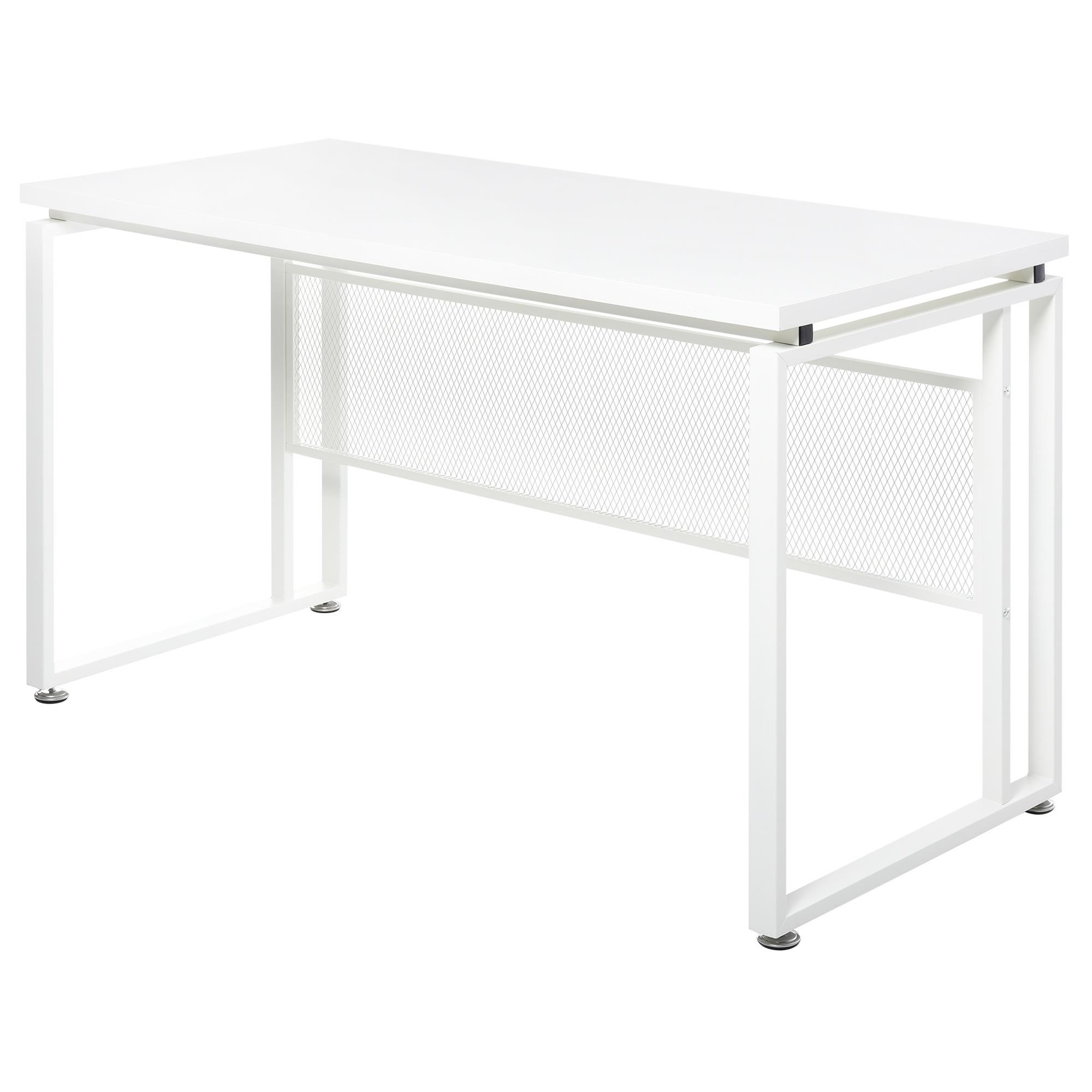 Mesa de Oficina FESANI, 135x60x75 cm, en Metal y Madera, color Negro y Nogal