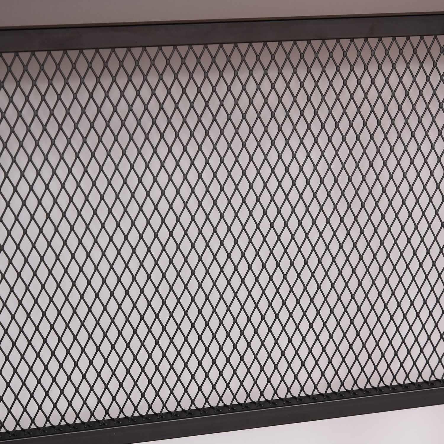 Mesa de Oficina FESANI, 135x60x75 cm, en Metal y Madera, color Negro y Nogal