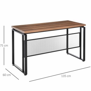 Mesa de Oficina FESANI color Negro y Nogal