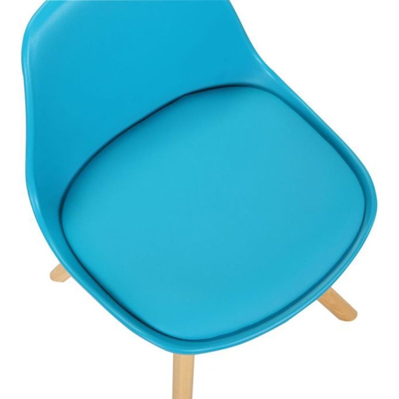Silla infantil NAKOR en Madera y Piel Gris