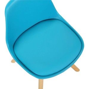 Silla infantil NAKOR en Madera y Piel Gris