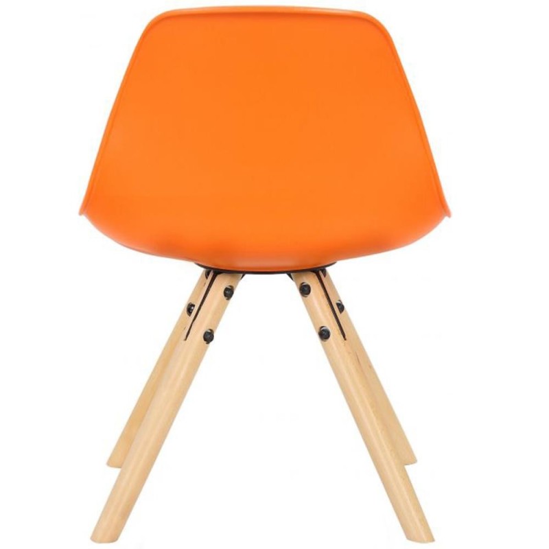 Silla infantil NAKOR en Madera y Piel Gris