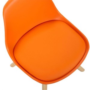 Silla infantil NAKOR en Madera y Piel Gris