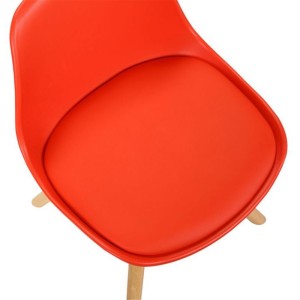 Silla infantil NAKOR en Madera y Piel Gris
