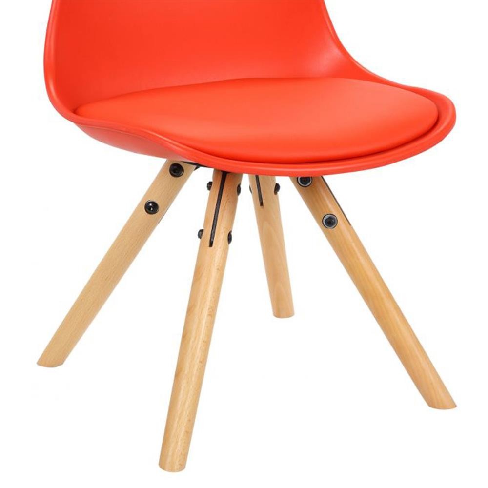 Silla infantil NAKOR, Diseño Exclusivo, Estructura en Madera y Piel Gris
