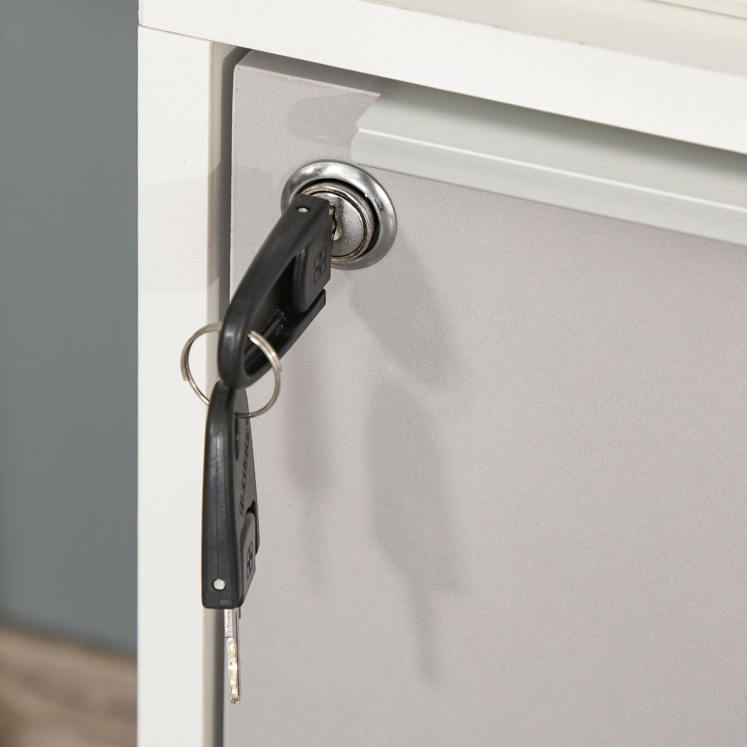 Archivador con Ruedas HAVANA, 3 Cajones, Dimensiones 40x54x55 cm, color Blanco y Gris