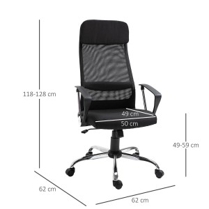 Silla de Oficina SUZANO en Malla Transpirable color Negro