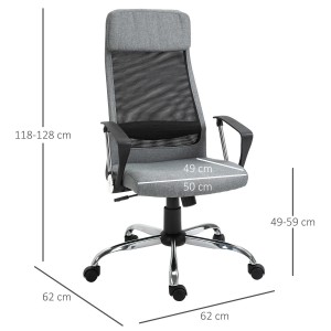 Silla de Oficina SUZANO en Malla Transpirable color Negro