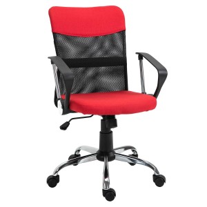 Silla de Oficina AVEIRO, Malla Transpirable, Respaldo Medio, en Negro