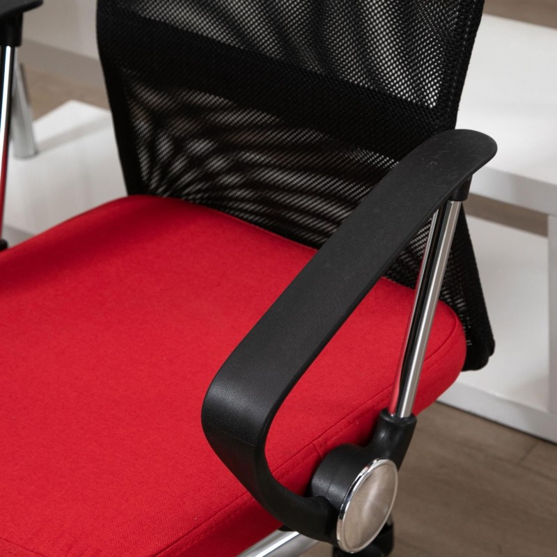 Silla de Oficina AVEIRO, Malla Transpirable, Respaldo Medio, en Negro