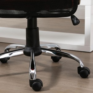Silla de Oficina AVEIRO, Malla Transpirable, Respaldo Medio, en Negro