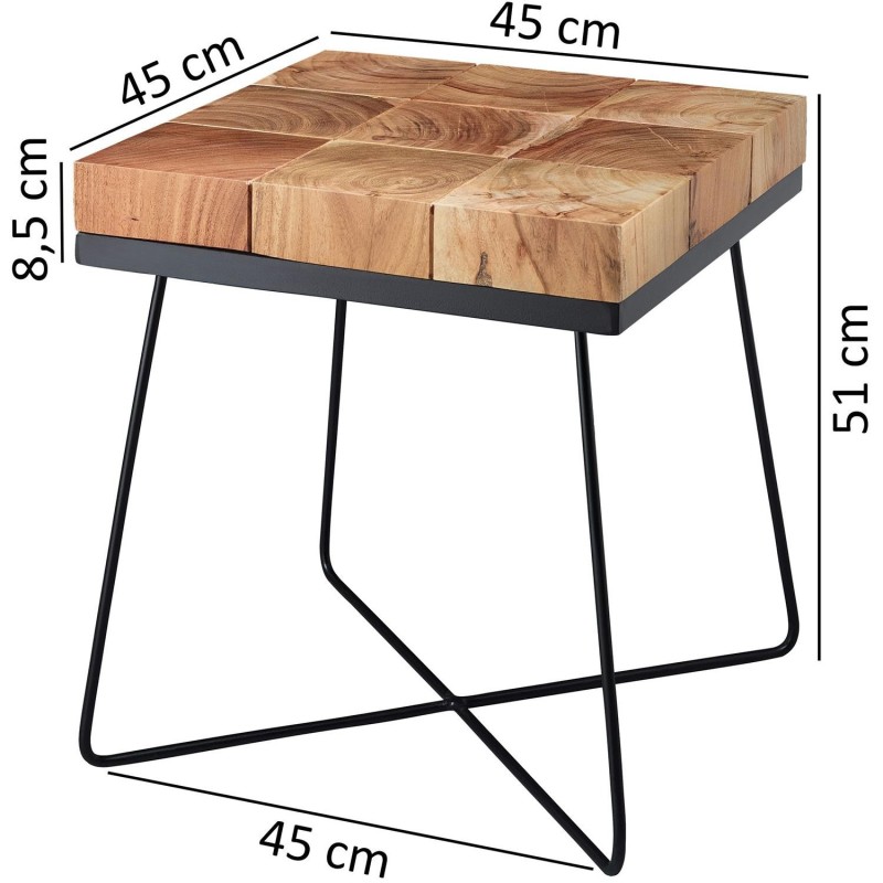 Mesa auxiliar TUCANO, exclusivo diseño moderno y único, madera maciza
