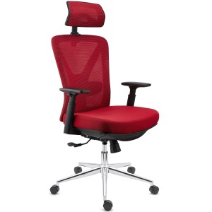Silla Ergonómica TOWER, con reposapiés extensible, uso 8h, en negro