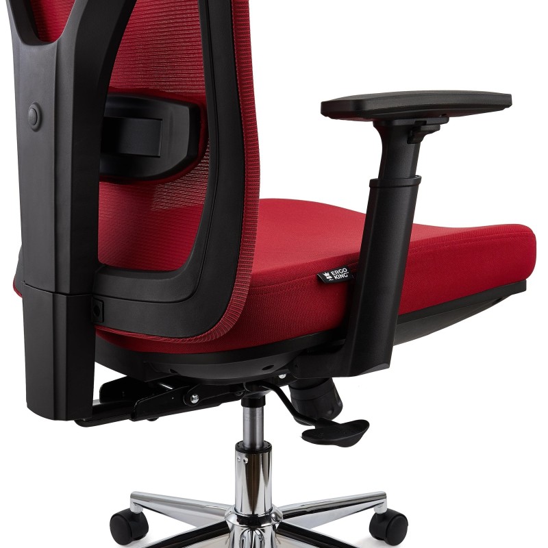 Silla Ergonómica TOWER, con reposapiés extensible, uso 8h, en negro